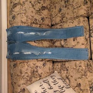 Amazon bought no brand, small, light blue holy jeans